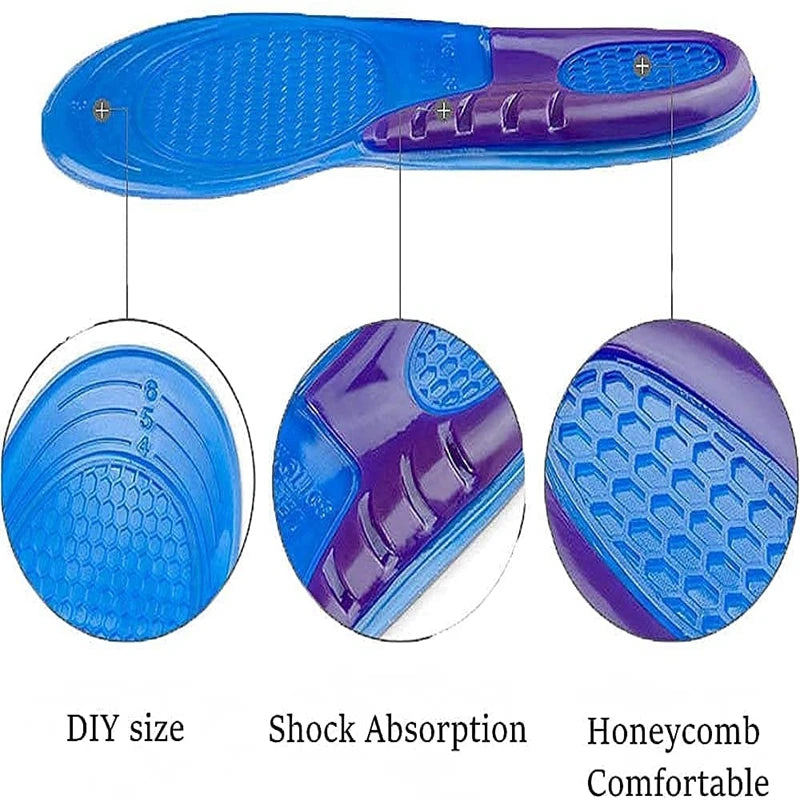 GEL Siliconen Inlegzolen voor Schoenen Orthopedische Steunzool Binnenzool Zachte Schoen Inserts Sport Anti-slip Sjabloon voor Man Vrouwen schoenzool