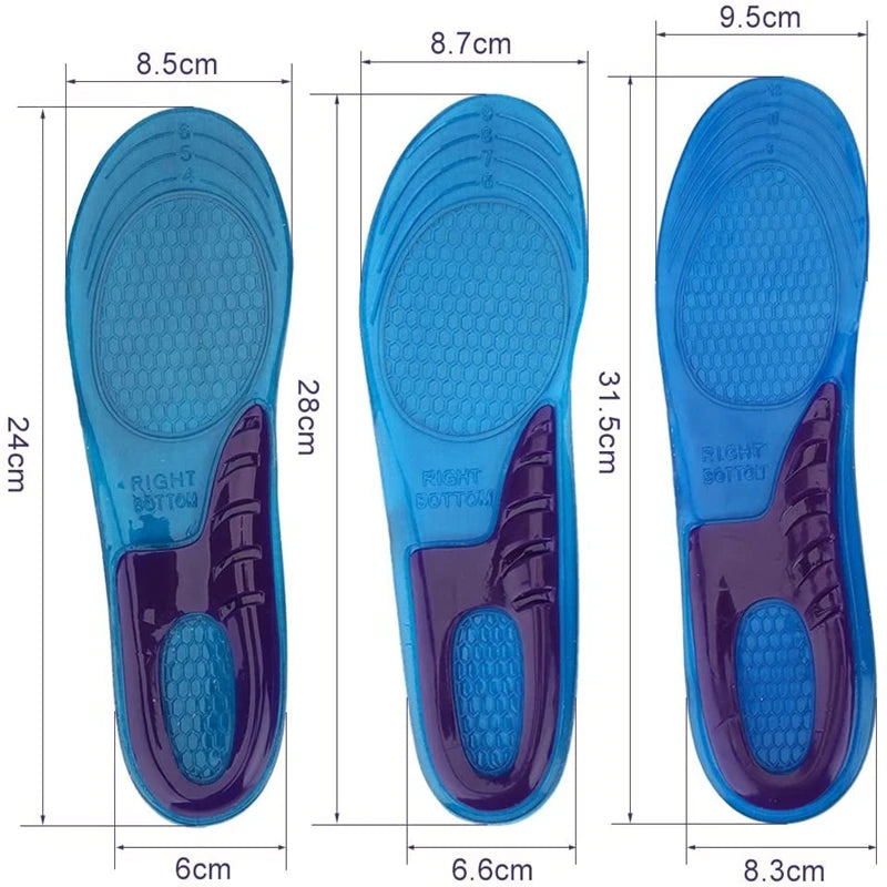 GEL Siliconen Inlegzolen voor Schoenen Orthopedische Steunzool Binnenzool Zachte Schoen Inserts Sport Anti-slip Sjabloon voor Man Vrouwen schoenzool